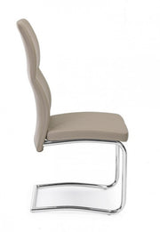 Sedia in ecopelle Tortora THELMA 44x58x h104 cm
