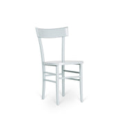 4x Sedia in legno laccato grigio chiaro 48x39x80h cm