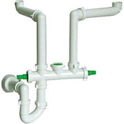 Sifone lavello compatto autopulente 2 vie 1