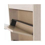 Scarpiera Slim in legno nobilitato 3 ribalte olmo cm 108x65x15