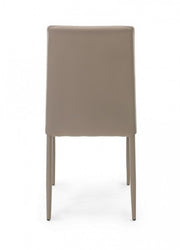 Sedia moderna tortora in similpelle