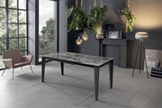 Tavolo allungabile con top in ceramica 120/170x80 cm