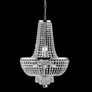 Lampadario imperiale in ferro e ottone Cromato con stass otto luci 50x h74 cm