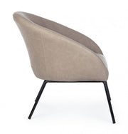 Poltrona tortora in velluto stile design