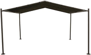 Gazebo Certeli quadrata forma Abri colori grafite-ardesia 4x4