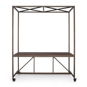 Tavolo industriale espositore con tetto 180x220h cm