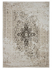 Tappeto grigio in fibre naturali stile fusion 160x230