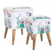 Set due sgabelli con contenitore Forestis bizzotto