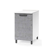 Base per cucina grigio cemento 1 anta Cm 60x50xH 85