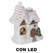 Casetta resina led bianco cm17x11,5h22
