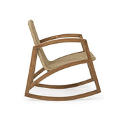 Poltrona dondolo per esterno in legno Teak Naturale ADELITA 62x84x h86 cm