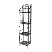 Scaffale metallo jessica nero 4p stretto cm 35x 29 x h158