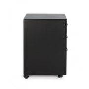 Cassettiera da ufficio in MDF tre cassetti Nero NADIR 40x44x h65 cm