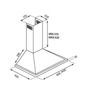 Cappa a piramide 60 cm Eolo 60 nera Samet