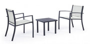 Set 3 pezzi da giardino salotto in metallo Auri antracite