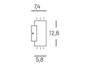 Applique 3W+3W Led 4000K  linea sino  bianco