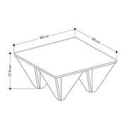 Tavolo design Diamond quadrato da salotto antracite
