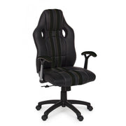 Poltrona ufficio con braccioli Spider nero in similpelle