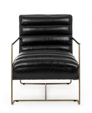 Poltrona struttura in acciaio verniciato e seduta rivestita in similpelle nero 62,5x74x80-45-56h cm