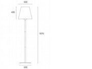 Piantana Grande E27  linea lounge  alluminio cm 187 h