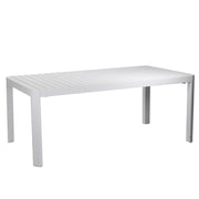 Tavolo in alluminio Claveland bianco allungabile rettangolare