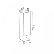 Armadio ingresso camera slim porta abiti portatutto cm 45 x 45x x 182 h EFFEZ