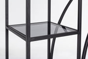 Libreria 4 piani metallo nero Korvet