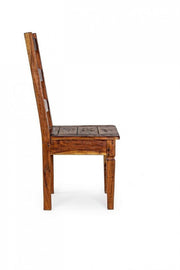 Sedia Chateux legno acacia rustica anticata