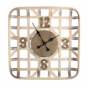 Orologio da parete legno naturale quadro cm 60,5 x 60,5 x 9