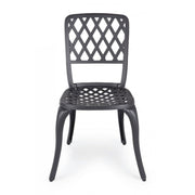 Sedia alluminio antracite esterno cm 44 x 46 x  89h