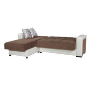 Divano con penisola Marmaris contenitore reversibile 212x145x80 H