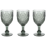 Set 3 calici Savoia 320 cc in vetro grigio