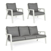 Set salotto 3 pz con cuscini Truman Lunar
