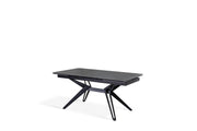 Tavolo allungabile grigio vintage - nero opaco 90 cm x 160-240  cm cm H. 76 cm