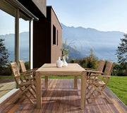 Sedia con braccioli in legno stile naturale