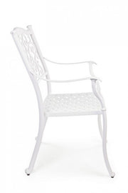 Sedia con bracciolo Ivrea bianco da esterno