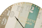 Orologio legno bianco azzurro Øcm 113,5 x 6