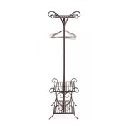 Attaccapanni in acciaio Marrone tre ripiani Marrone MELANIE 55x46x h170 cm