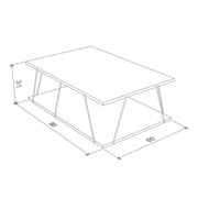 Tavolino salotto rovere industrial cm 90 x 60 x 31 h EFFEZ
