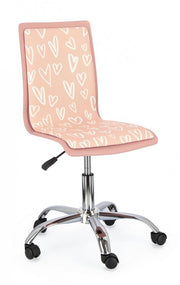Sedia ufficio acciaio similpelle Young Hearts cm 42,5 x 40 x 87