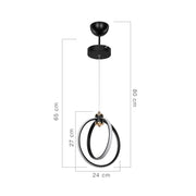 Lampada a sospensione Felicia due cerchi Led ASZ1591 EFFEZ