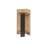Tavolino di design Elos colore rovere oak pannello antracite 25x25x60h destro