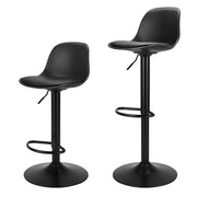 Sgabello regolabile completamente nero  36x40x85 cm
