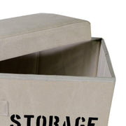 Scatole 3 in tessuto crema storage rettangolare