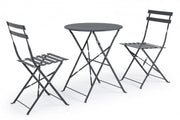 Set giardino Bistrot antracite bizzotto tavolo sedie