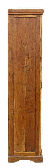 Vetrina 2 ante marrone in legno stile rustico