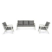 Set salotto 3 pz con cuscini Truman Lunar