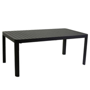 Tavolo in alluminio Claveland antracite allungabile rettangolare