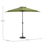 Ombrellone Kalife Mezzaluna 2.7 Olive -