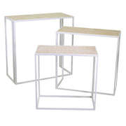 Colonnina in metallo Lucilla 3 pz bianco